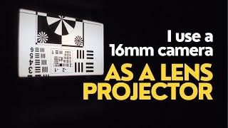 I used a 16mm camera to project images.