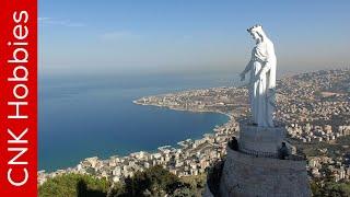Our Lady of Lebanon Harissa, 4K aerial video footage | سيدة لبنان، حريصا