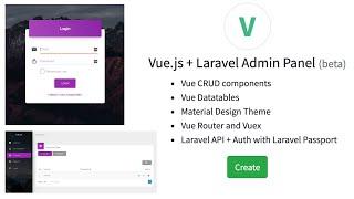 NEW! Vue+Laravel+SPA AdminPanel Generator 2020