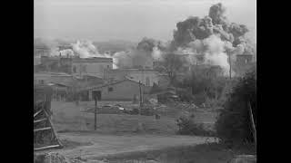 40mm Bofors crew engaging enemy aircraft as a bomb falls nearby in Nettuno on February 8th 1944