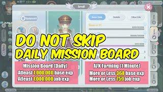 Do not skip Daily Mission Board | How to get more EXP & Level | Leveling faster | Ragnarok X