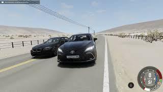 Beamng drive Toyota Camry 2022 3.5 vs BMW M5 F10 CityCarDriving Azerbaycan