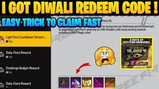 I Got 10000 Diamonds Free | New Diwali Redeem Code | Easy Trick To Claim Fast | VOK Gaming