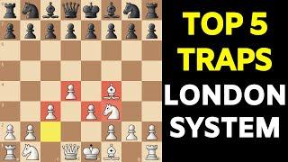 Top 5 Chess Opening TRAPS in the London System!