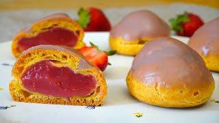 STRAWBERRY CREAM PUFFS - PERFECT RECIPE | cakeshare