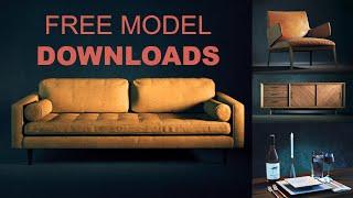 Free 3d Model Downloads (3ds Max + V-Ray): High Poly Furniture for Arch Viz