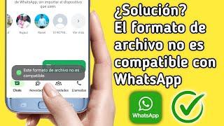 Cómo solucionar el problema de formato de archivo no compatible