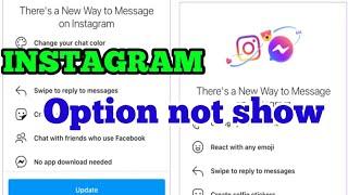 INSTAGRAM MESSENGER SWIPE REPLY OPTION NOT WORKING| HOW TO SOLVE INSTAGRAM THEME PROBLEM 100%FIXED