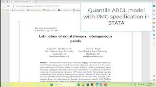 Estimating Quantile Panel ARDL model with PMG Specification in Stata