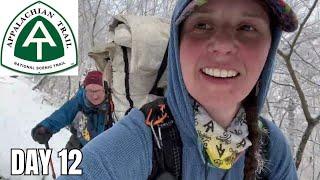 Day 12 | When “Chance” of Snow Turned Into Full Winter Hiking ️| Appalachian Trail 2025