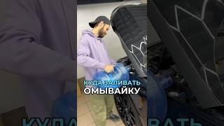 Куда заливать омывайку для стекол? #вд сервис #автосервис #vdservice #техцентр #детейлинг #то