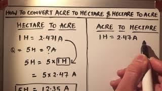 How to convert acre to hectare and hectare to acre / Convert acre to hectare and hectare to acre