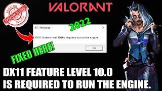 How To Fix Valorant DX11 Feature Level 10.0 is required to run the engine Valorant (2023)