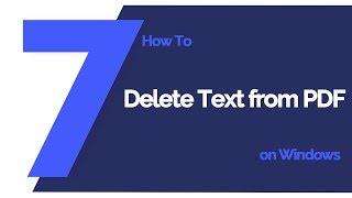 How to Delete Text from PDF on Windows | PDFelement 7