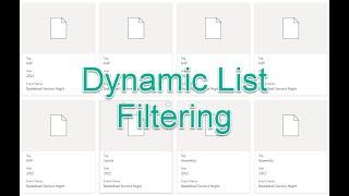 Dynamic List Filtering