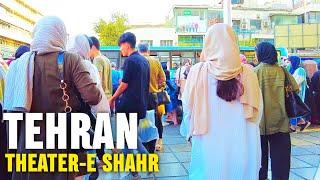 IRAN - Evening Walk around the City Theater Complex of Tehran city on Valiasr Street - Iran Vlog