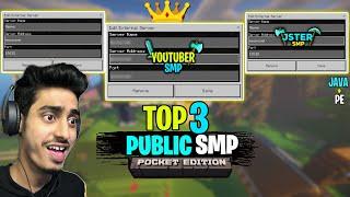 TOP 3 BEST MINECRAFT PUBLIC SERVER | IP PORT IN VIDEO | JOIN PUBLIC SERVER'S | Public Smp ip Port