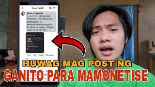 HUWAG KAYONG MAG POST NG GANITO VIDEO PARA MAMONETISE