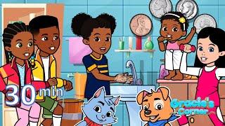 Wash Your Hands + More Fun and Educational Kids Songs | Gracie’s Corner Compilation