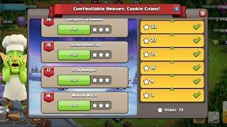 Earn 3 Star in Controllable Heroes: Cookie Chaos! || Level 16 || Clash of Clans ||