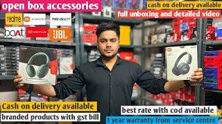 Open Box Accessories In Delhi I 90%off all  Earbuds, Smartwatch, Speaker, Neckband with Gst bill ||