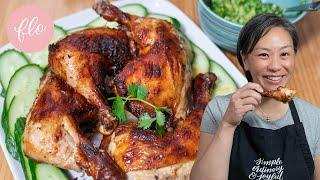 Malaysian Roast Chicken Rice with Ginger Scallion sauce - a Flavour Explosion!