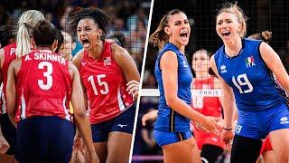 ALL "MEGA RALLY" of USA - Italy in VNL Finals | Volleyball Nations League 2024