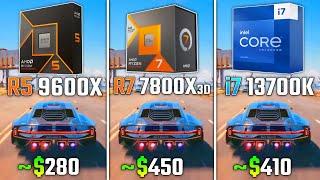 RYZEN 5 9600X vs RYZEN 7 7800X3D vs INTEL i7-13700K | Test in 6 Games