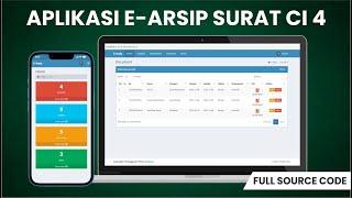 Aplikasi Arsip Surat E-ARSIP Berbasis Web Codeigniter 4 PHP MySql Full Source Code