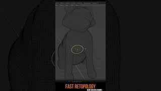 Few minutes Blender - Retopology - retopo with remesh quad tool