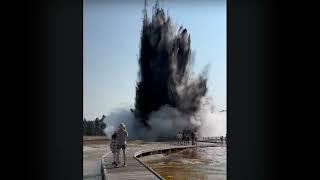 Biscuit Basin Explosion Yellowstone National Park July 23 2024