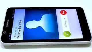 Closeup incoming call Sony Xperia E4 Dual