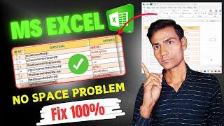 Excel File No Space Problem 100% Fix| Add Each Word Space One Click