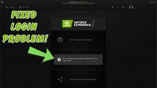 Nvidia GeForce Experience Login Error | How To Fix Easily