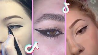 Eyeliner makeup tutorial tiktok compilation | eye makeup tutorial for beginners