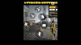 3 finger setting in free fire | custom HUD | 3 finger HUD setting dpi | free fire | #shorts #ffshort