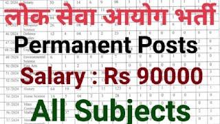 लोक सेवा आयोग भर्ती/Permanent Posts/Assistant Professor recruitment/HPSC Recruitment 2024