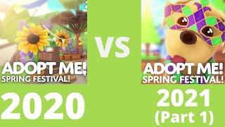 Spring Festival Event 2020 and 2021 comparison! | Roblox Adopt Me