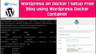 WordPress On Docker | MySQL, WordPress, Docker | Docker Wordpress Local Development