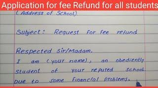 Application for fee Refund for school/college students || How to withdraw fee from any institution