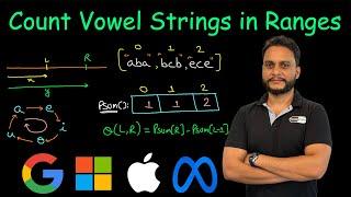 Count Vowel Strings in Ranges | Leetcode 2559