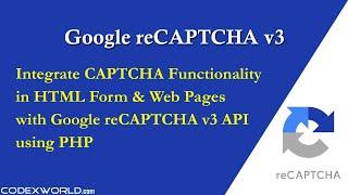 Integrate Google reCAPTCHA v3 in HTML Form with PHP