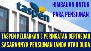 TASPEN KELUARKAN 3 PERINGATAN! PENSIUNAN JANDA ATAU DUDA JADI SASARAN.