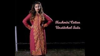 Buy Kashmiri Dress Online | Kashmiri Cotton Unstitched Suits | Go4Ethnic