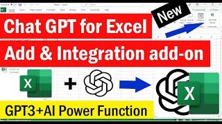 GPT for Excel | How to Integrate and Use Chat GPT in Excel | AI in Excel