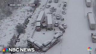 Millions in Northeast and Midwest dig out from huge snowstorm