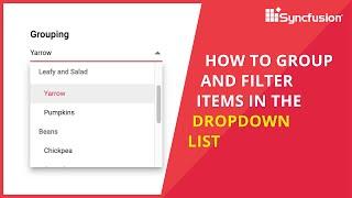 How to Group and Filter Items in the Angular Dropdown List