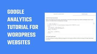 Google Analytics Tutorial for WordPress websites | 2023 #WordPress 9