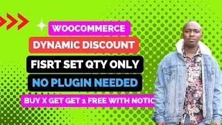 How to add Buy X +1 get 1 pc free for the first set only WordPress WooCommerce discount tutorial.