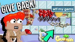 I took his GEMS on BFG and this what happened !!  || Growtopia